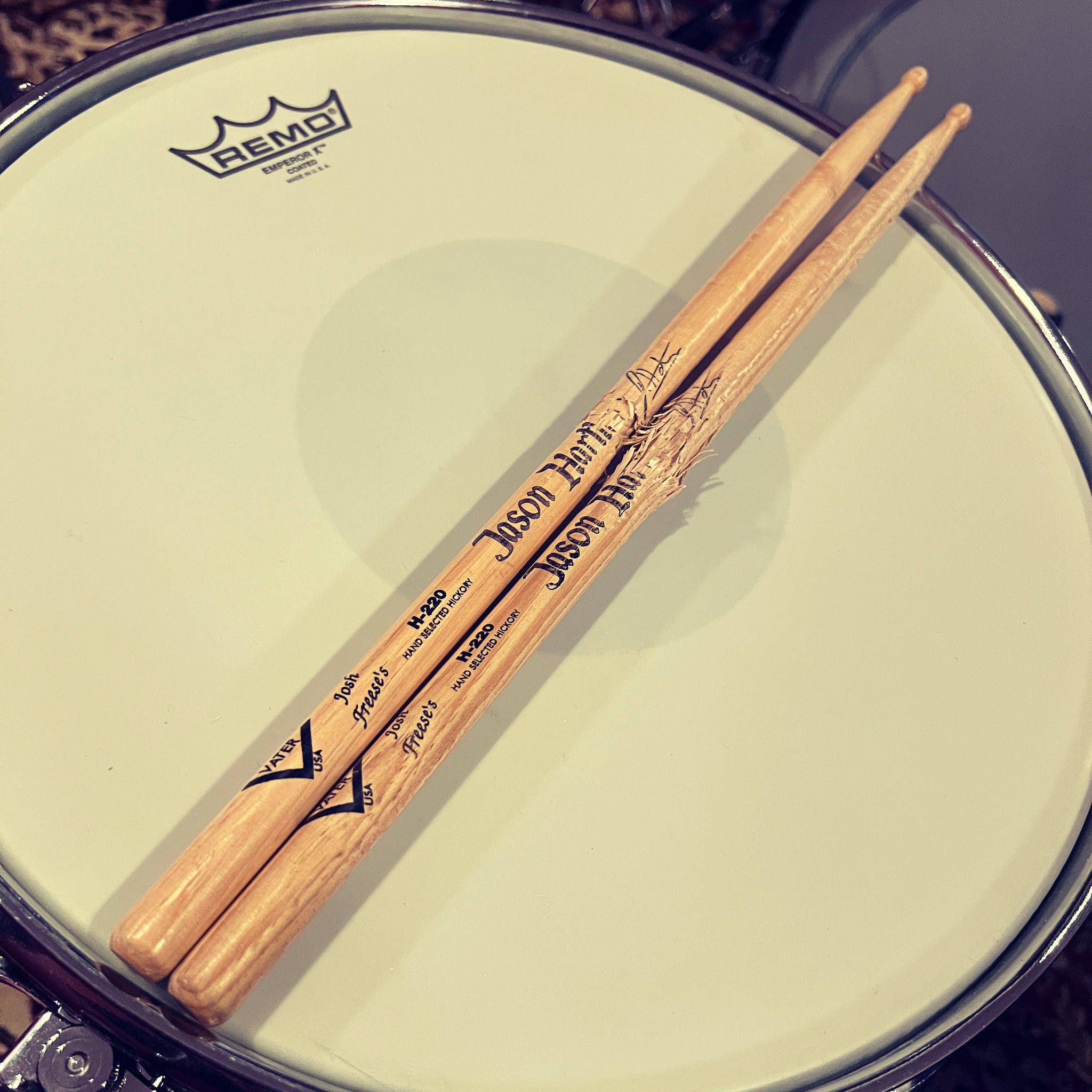 Signed Jason Hartless Tour Used Drumsticks