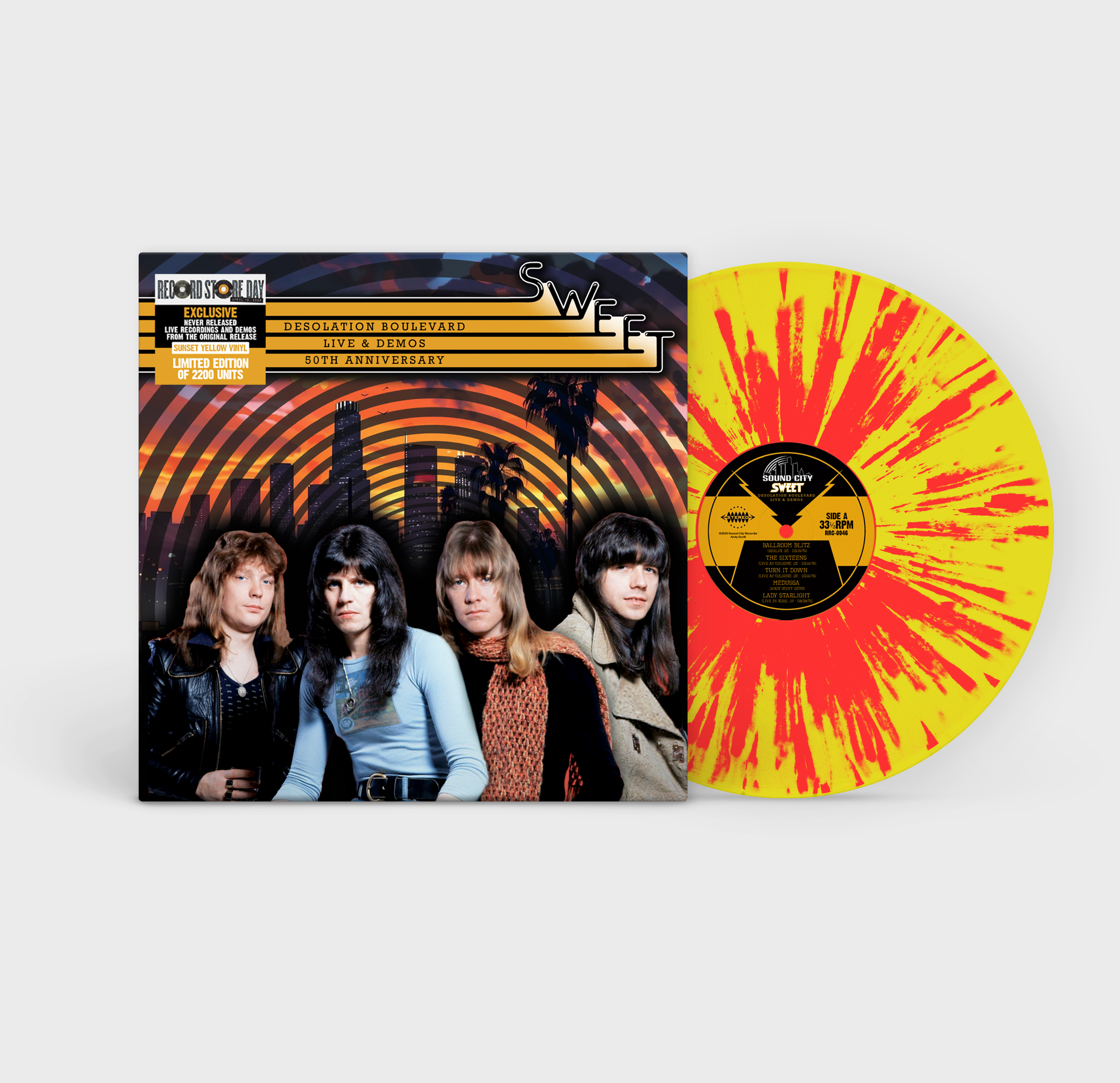 Sweet - Desolation Boulevard (Live & Demos) ~ Sunset Splatter Vinyl ...